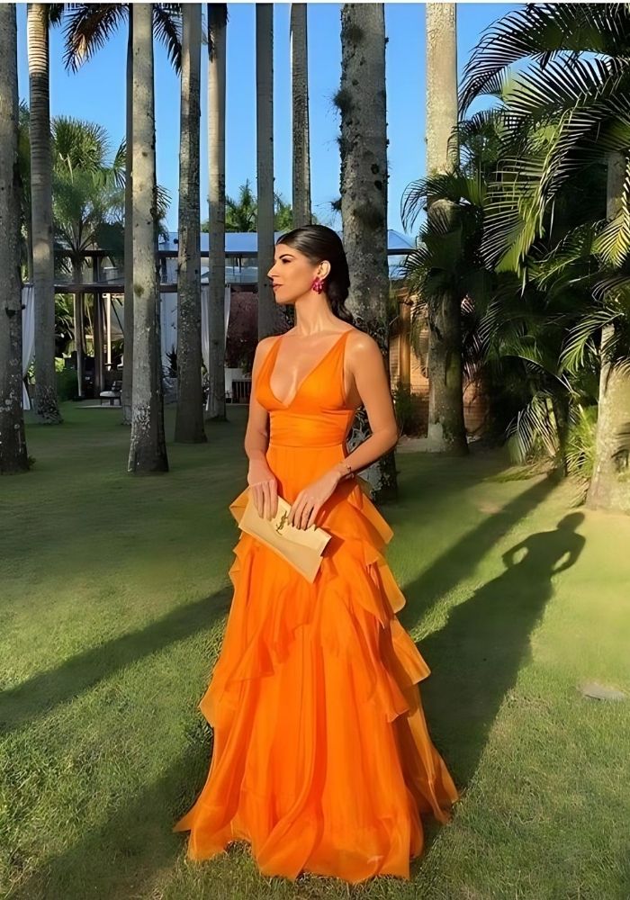 Sunset Orange Gowns