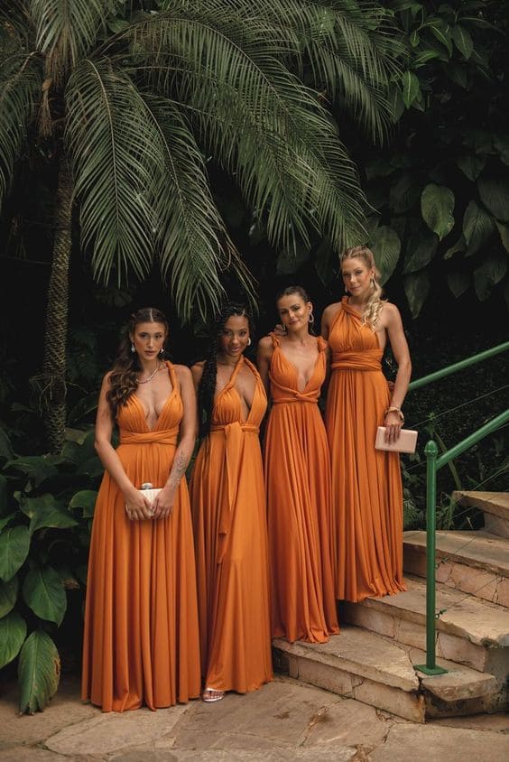 Sunset Orange Gowns