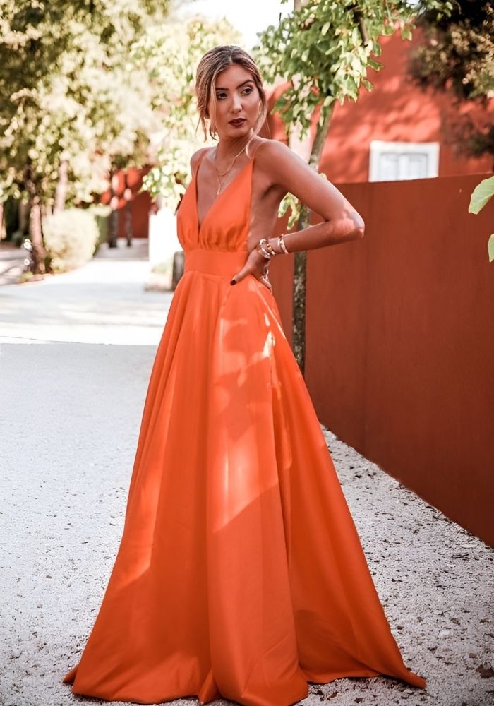 Sunset Orange Gowns