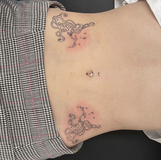 Symmetrical Waist Tattoos