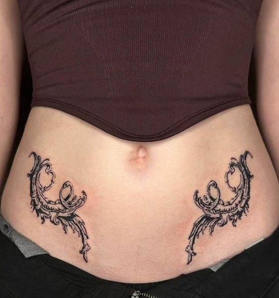Symmetrical Waist Tattoos
