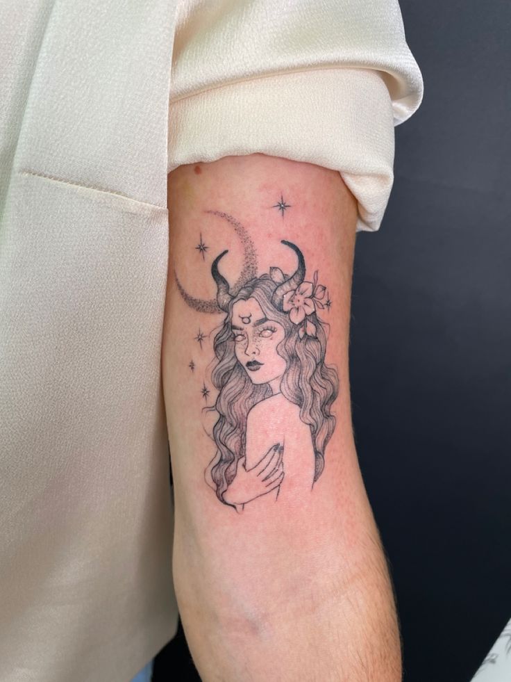 Taurus Girl Body Art