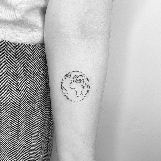 Tiny Globe Tattoos