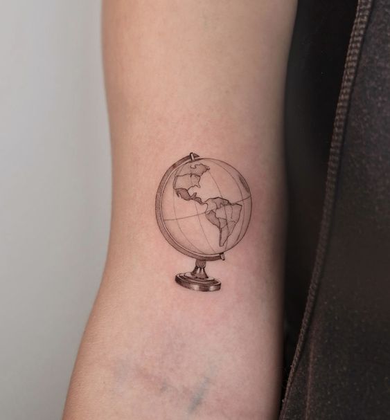 Tiny Globe Tattoos