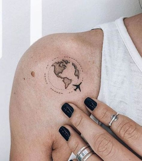Tiny Globe Tattoos