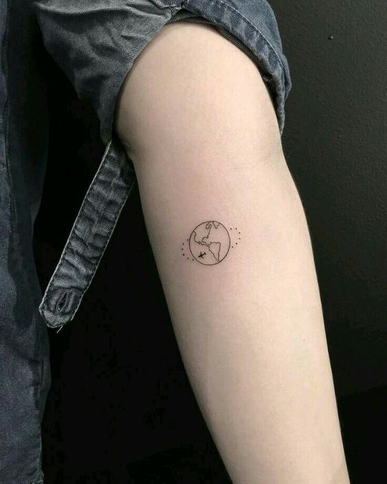 Tiny Globe Tattoos