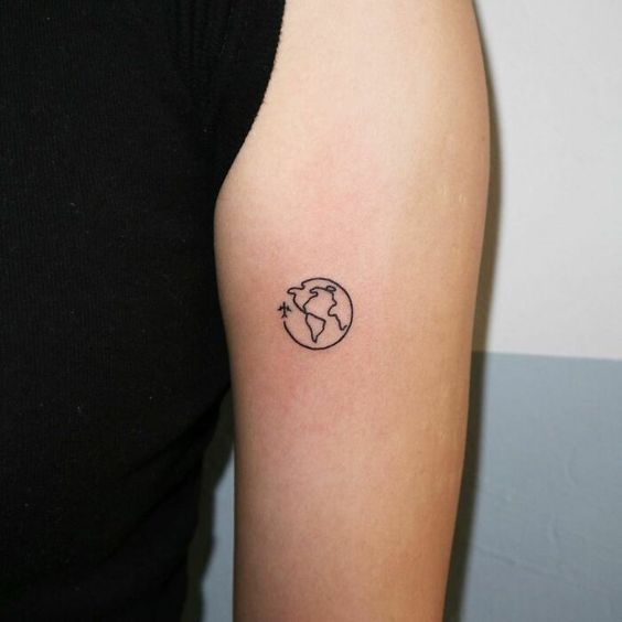Tiny Globe Tattoos