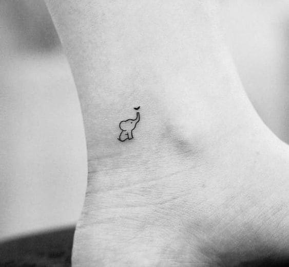 Tiny Minimalist Cute Animal Tattoo Designs