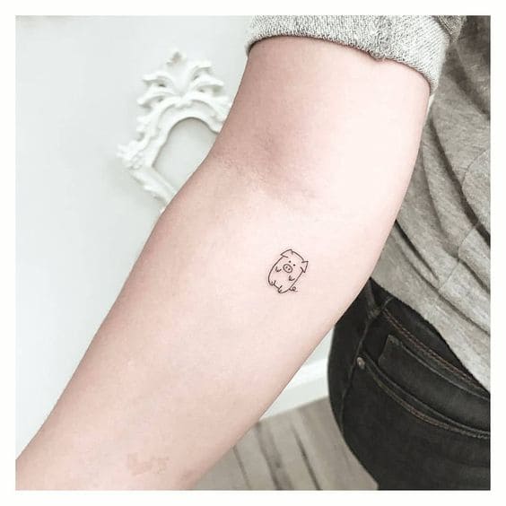 Tiny Minimalist Cute Animal Tattoo Designs