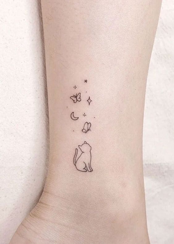 Tiny Minimalist Cute Animal Tattoo Designs