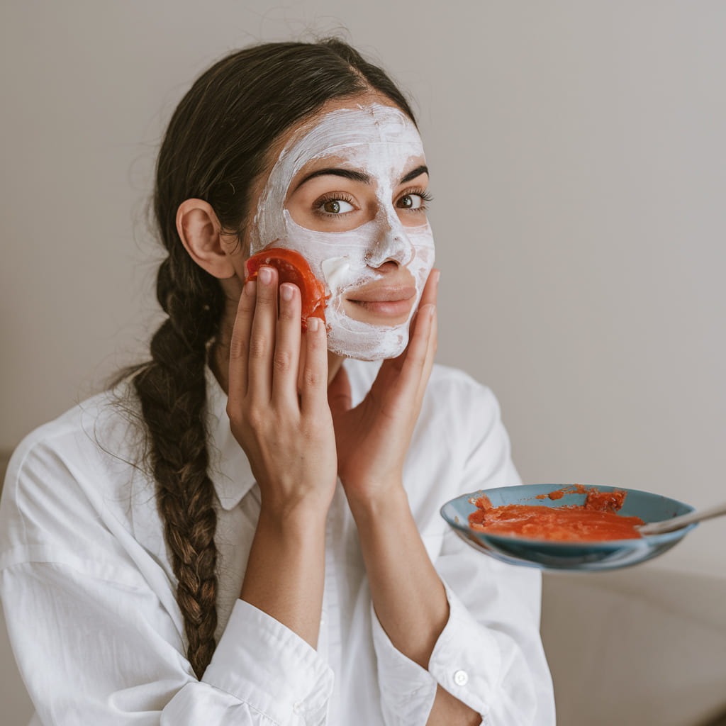 Tomato and Milk Face Mask for Instant Glow