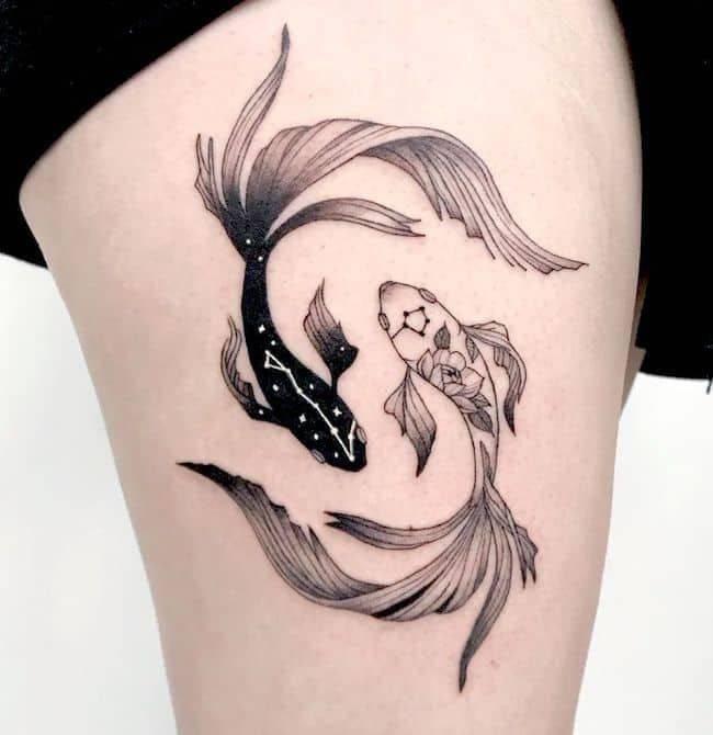 Two-Fish Tattoos For Pisces