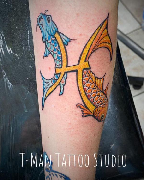 Two-Fish Tattoos For Pisces