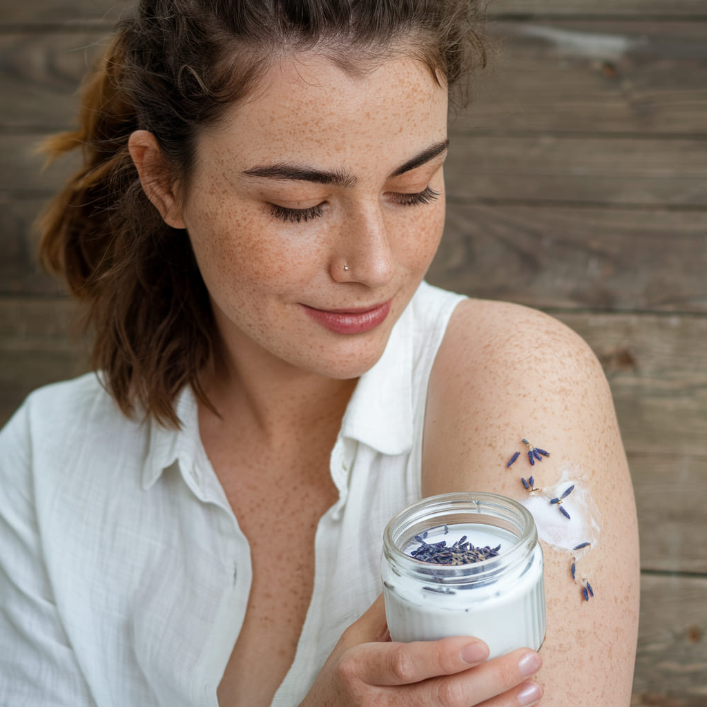 Using Lavender Oil and Coconut Oil Hydrating Body Lotion