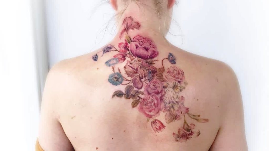 Women Quote Tattoos For Back Area
