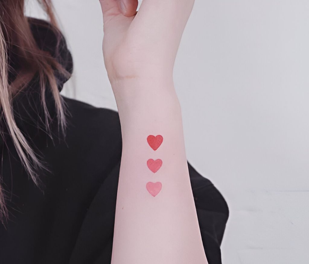 Watercolor Heart Tattoos