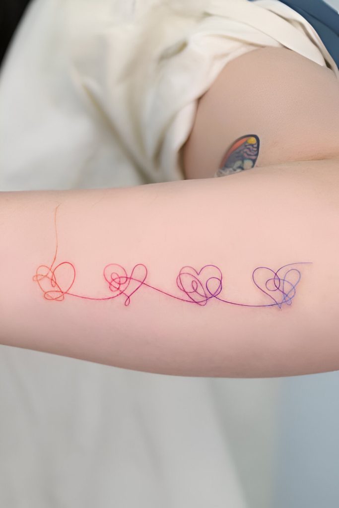 Watercolor Heart Tattoos