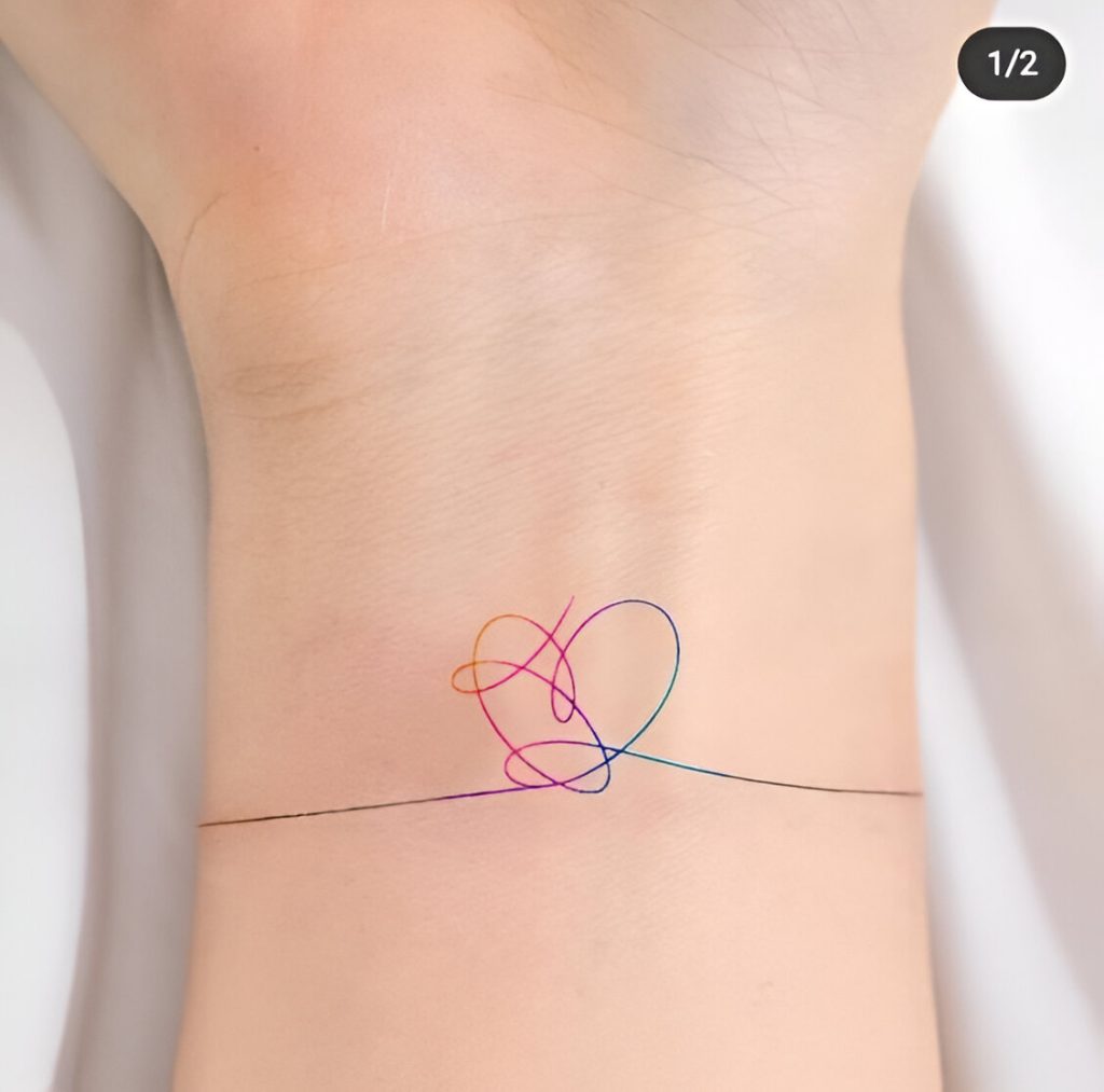 Watercolor Heart Tattoos