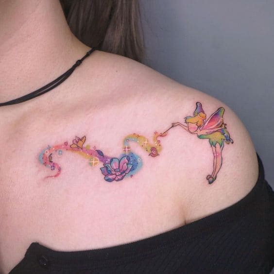  Watercolor Pixie Tattoos
