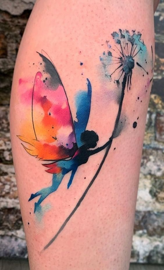  Watercolor Pixie Tattoos