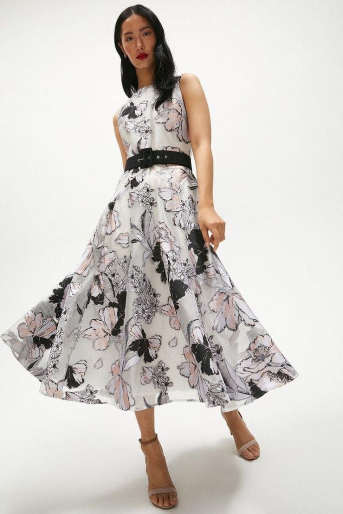 Wedding Guest Floral A-line Ensemble