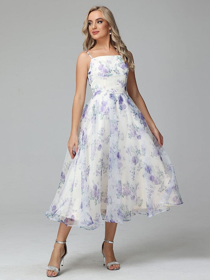 Wedding Guest Floral A-line Ensemble