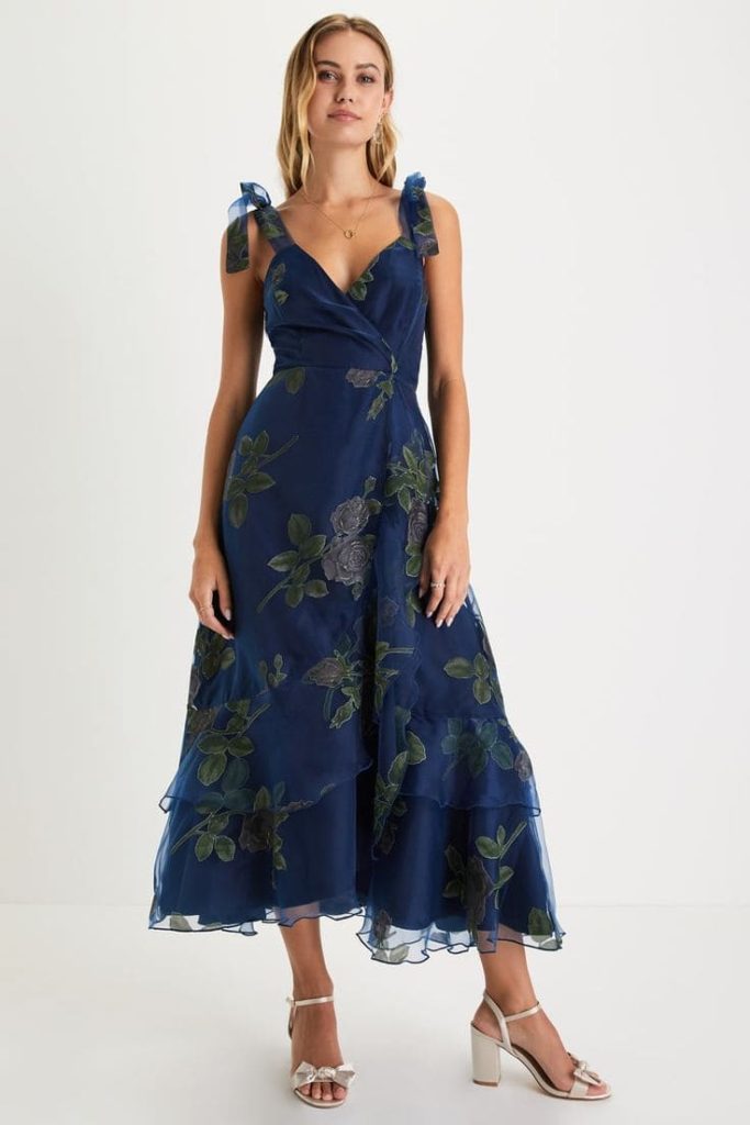 Wedding Guest Floral A-line Ensemble