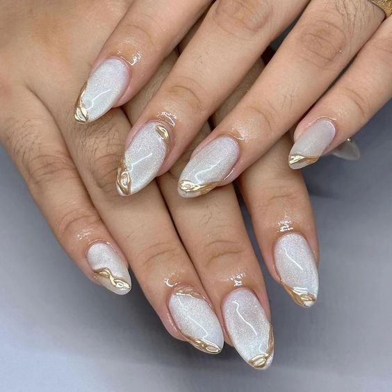 White Cat Eye Nails6