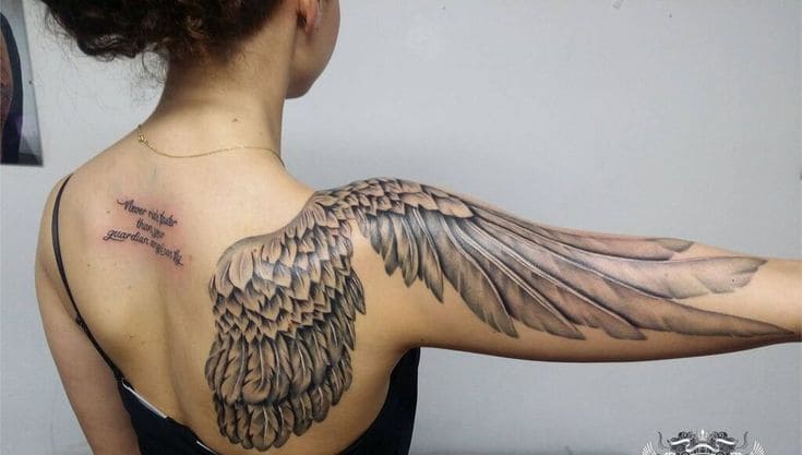 Wing Back Tattoo Ideas