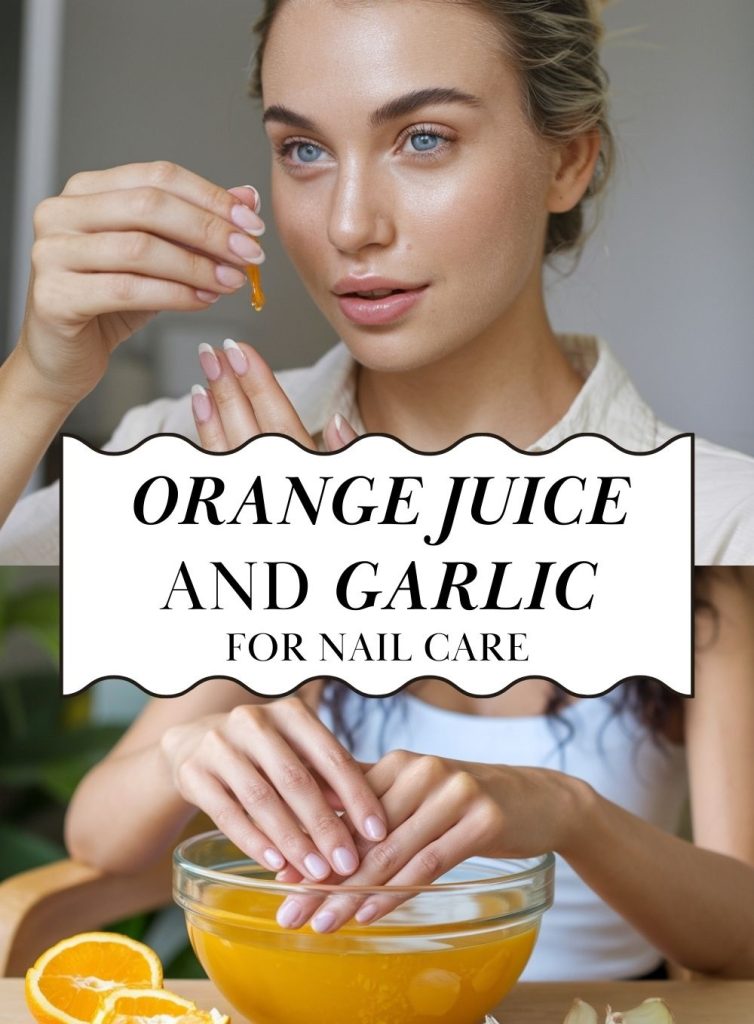 DIY Orange Juice and Garlic Nail Treatment for Fast Growth