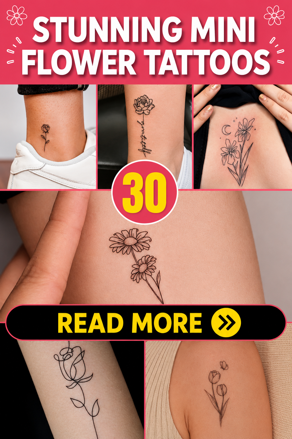 30 Tiny Flower Tattoos to Highlight Your Feminine Charm