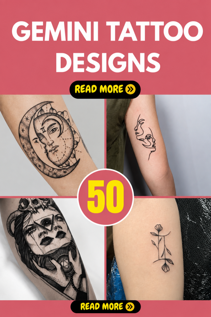 50 Attractive Gemini Tattoo Designs To Show Your Zodiac Traits