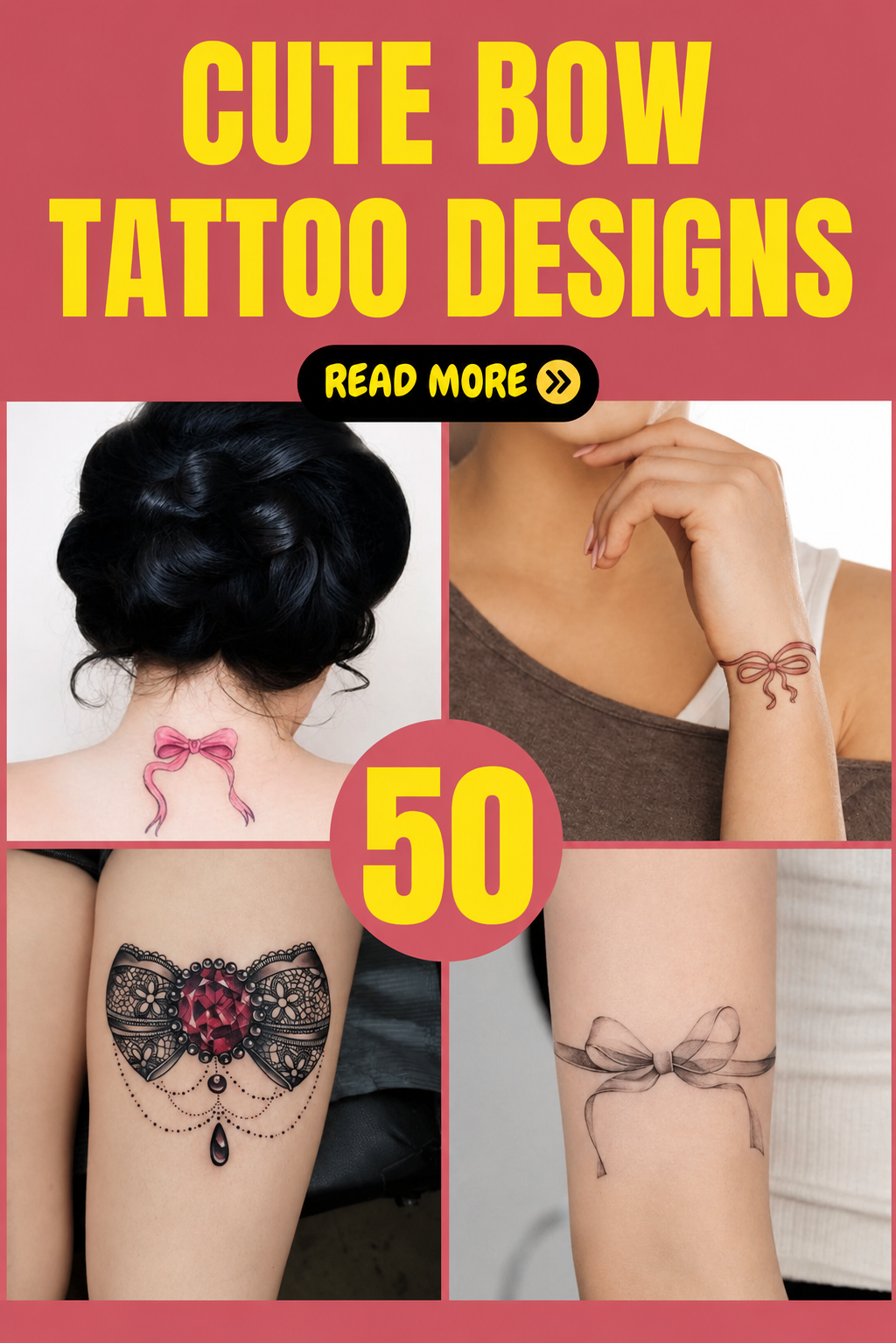 50 Bow Tattoo Ideas to Celebrate Feminine Beauty