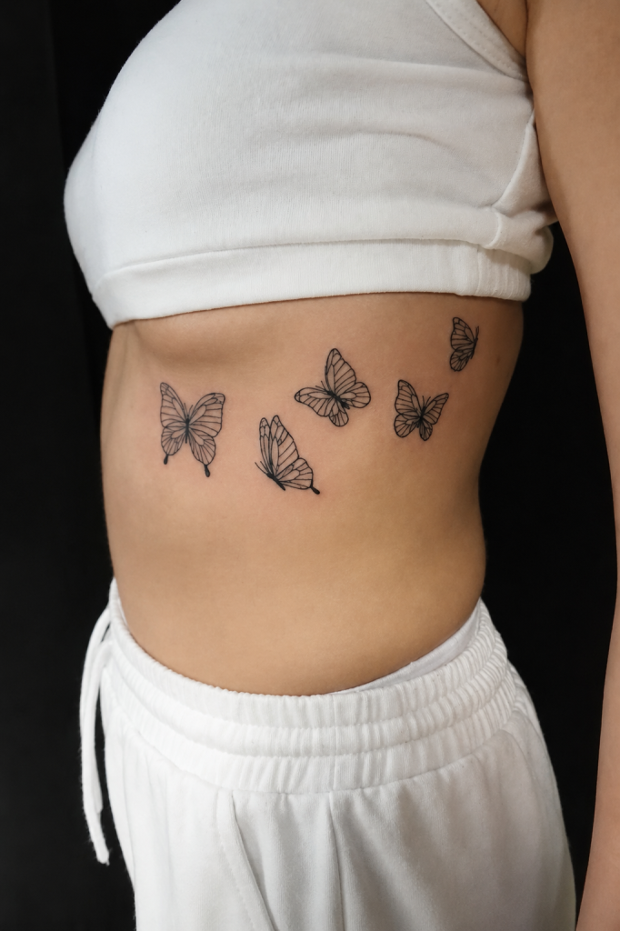 Butterfly Tattoos On Waist