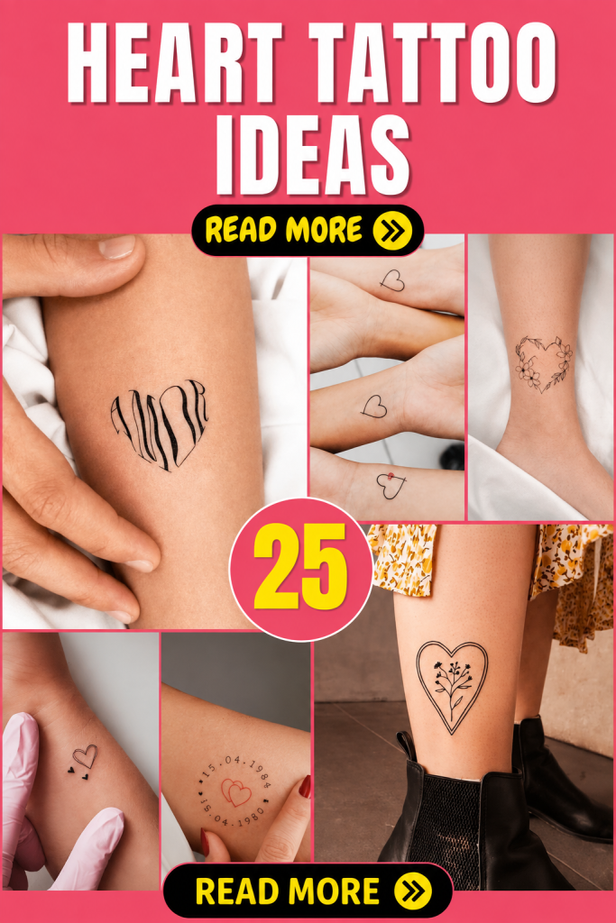 25 Sweet Heart Tattoo Ideas to Show Off Your Soft Side