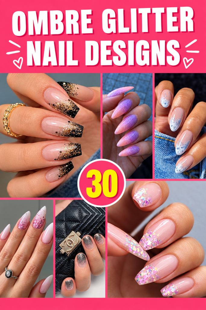 30 Ombre Glitter Nail Designs To Shine Bright Like A Diamond
