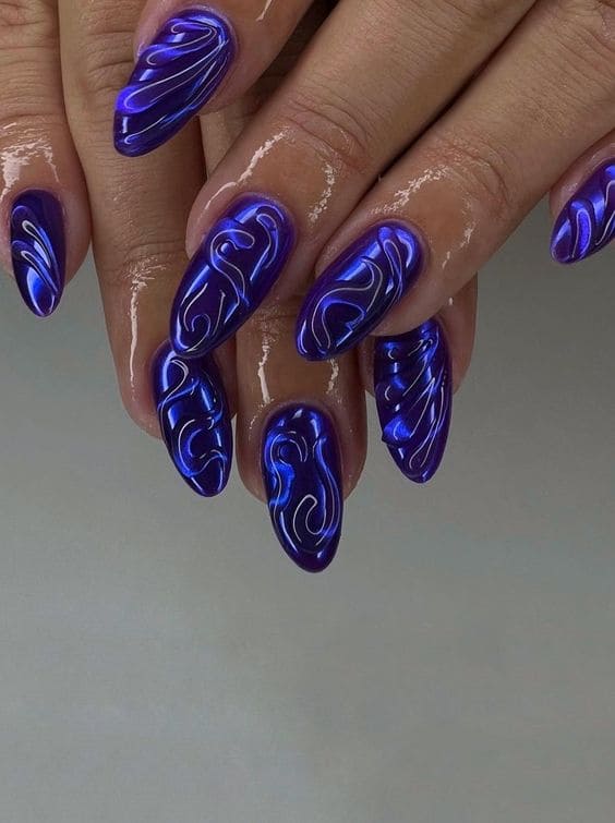 3D Chrome Nails