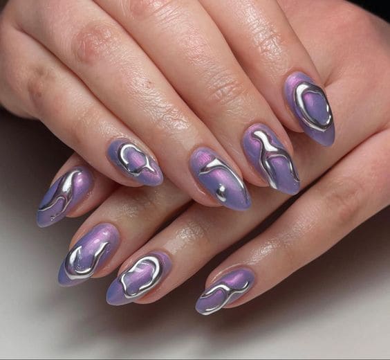 3D Chrome Nails