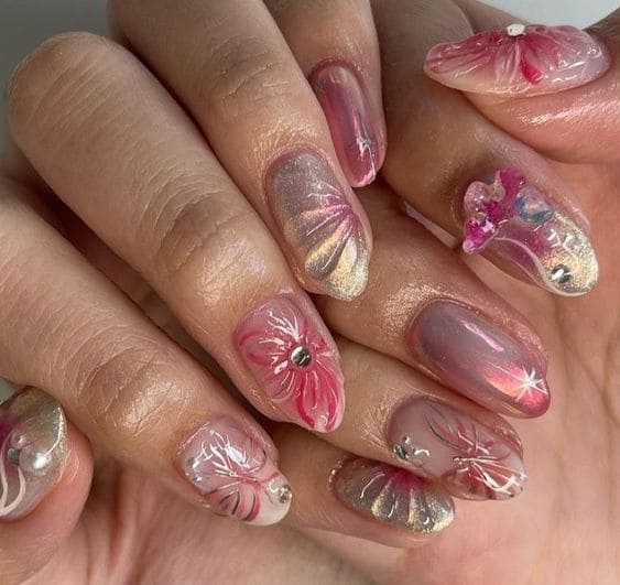 3D Flower Nails