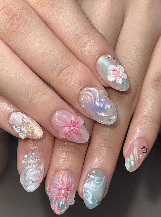 3D Flower Nails