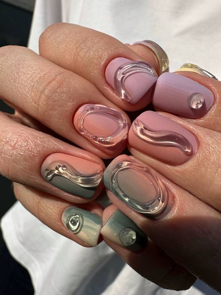 3D Matte Nail Designs