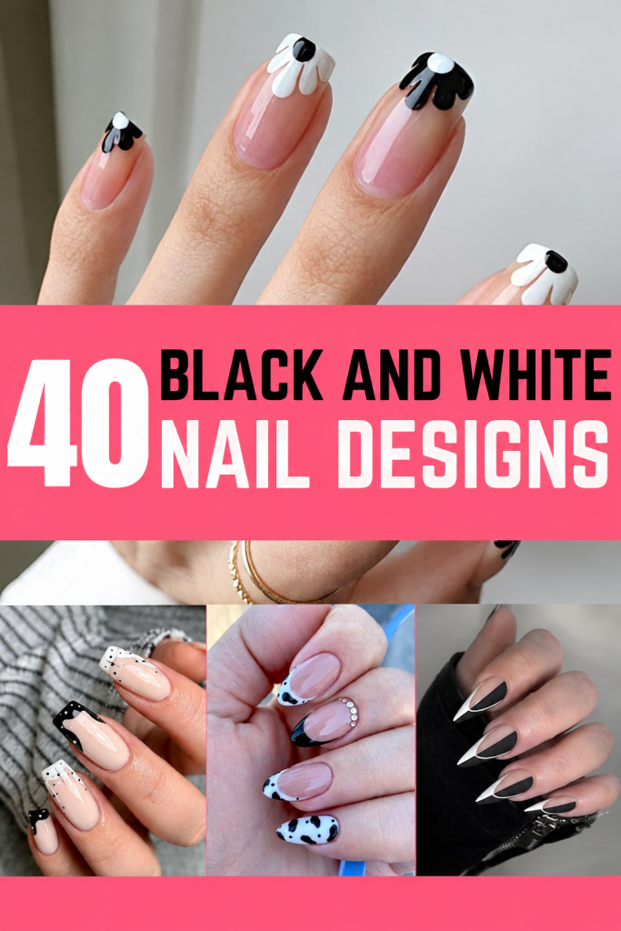 40 Chic Black And White Nail Designs To Make You Irresistible