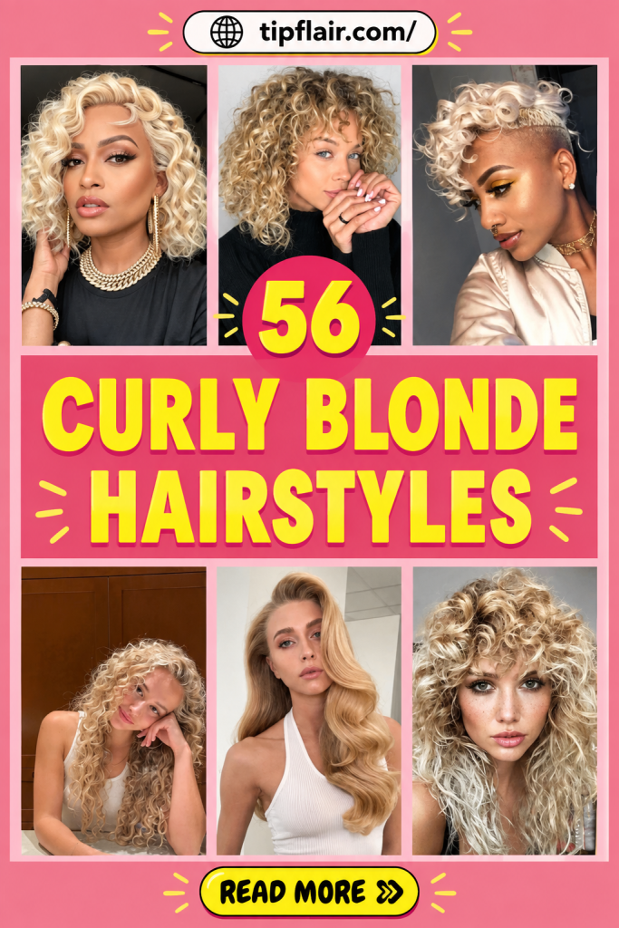 50+ Fabulous Curly Blonde Hairstyles for All the Blondies