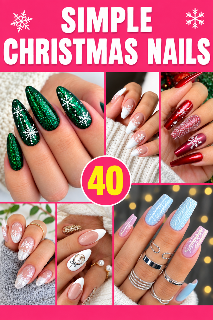 40 Stunning Yet Simple Christmas Nails For A Merry Holiday