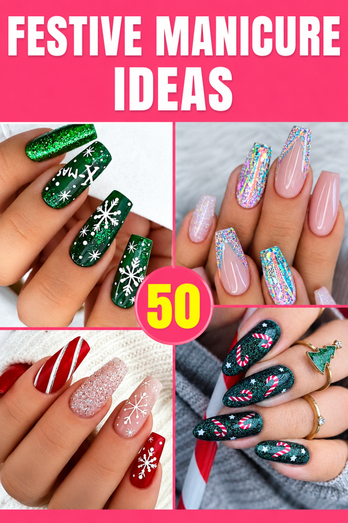 50 Festive Manicure Ideas To Copy On Your Holiday Season ASAP