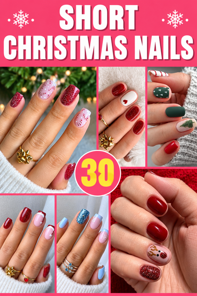 30 Jaw-Dropping Short Christmas Nails To Slay Your Holiday