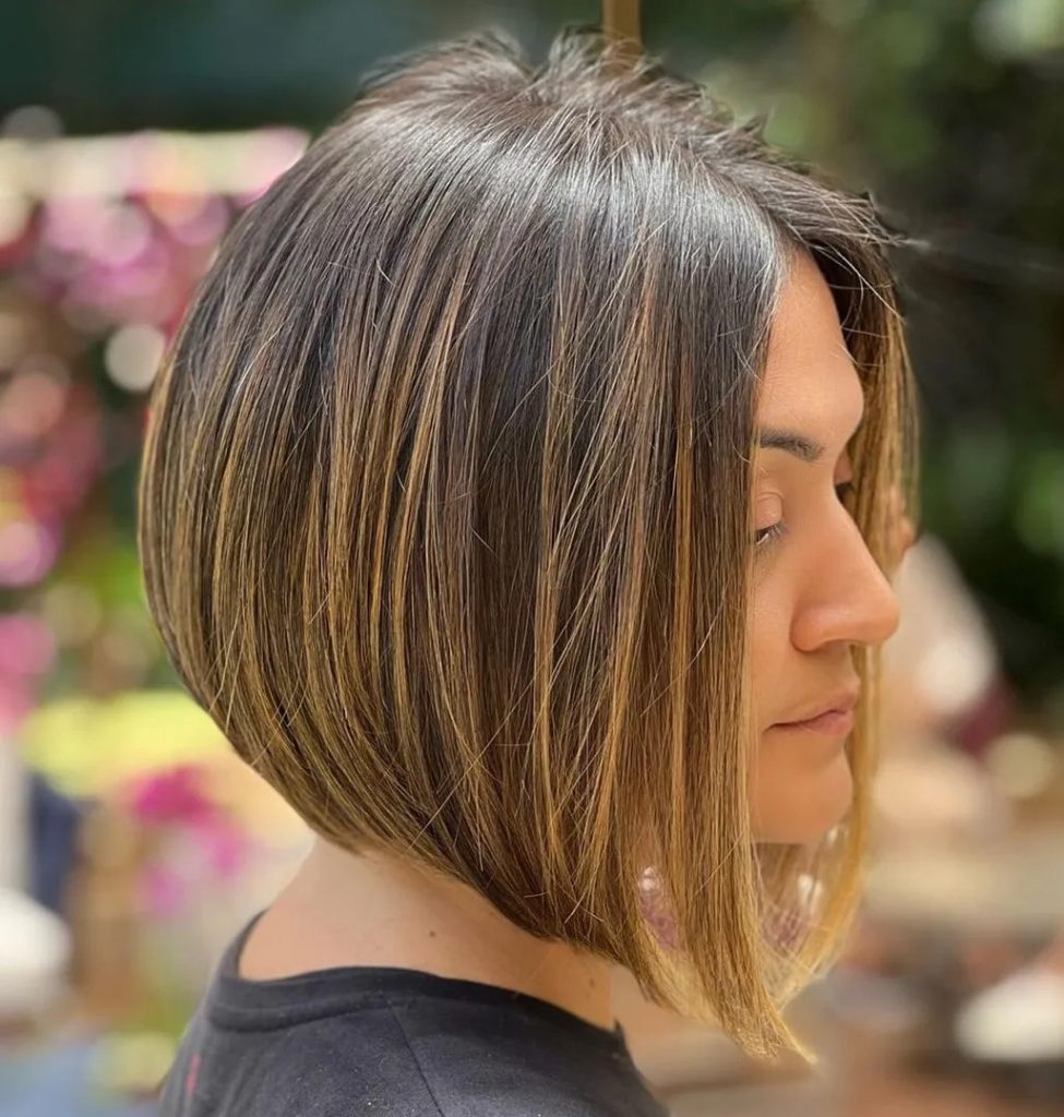  A-Line Bob With Highlights