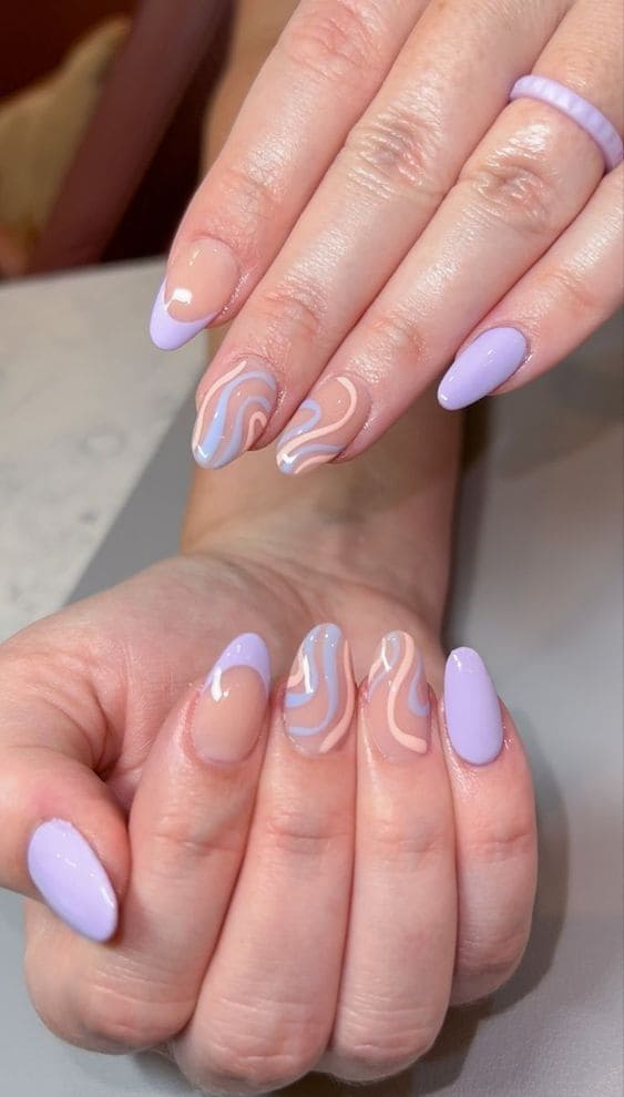  Abstract Designs on Clear Base