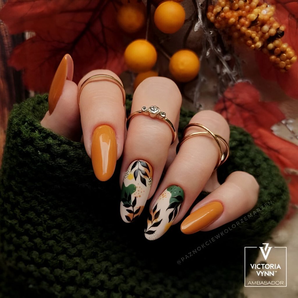 Abstract Fall Nails