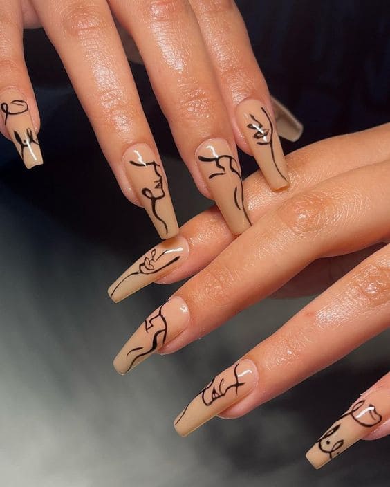 Abstract Nude Mani